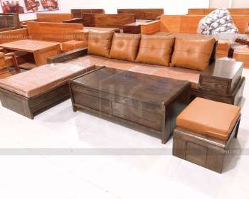 Sofa góc L chân bệt sồi Nga BG064